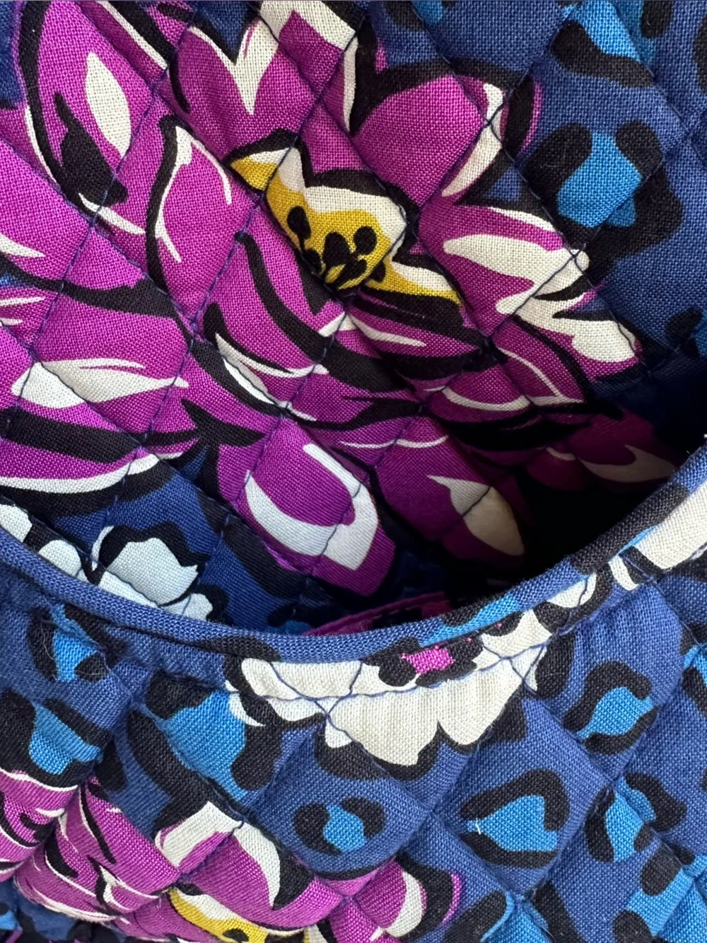 Vera Bradley Purple Blue Yellow Floral Shoulder Bag
